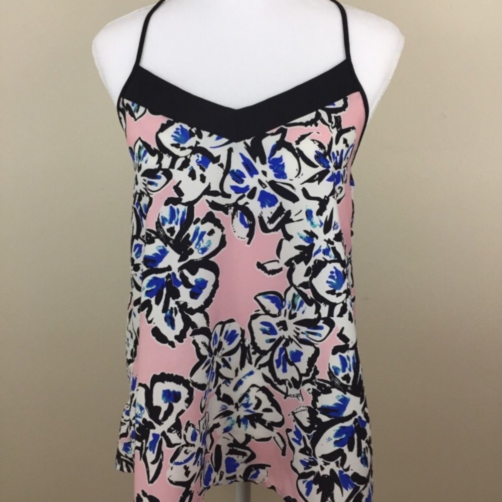 Floral blouse with criss-cross back